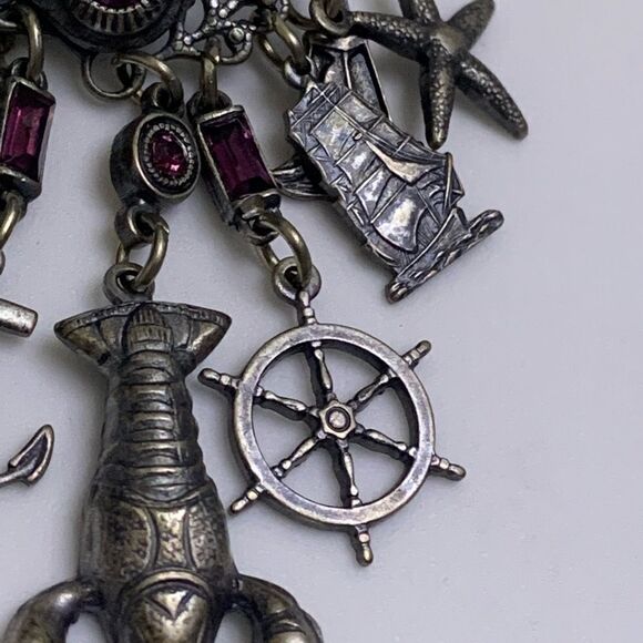 Banana Bob Mermaid queen of the sea theme chandelier pierced silver earrings - Picture 3 of 9